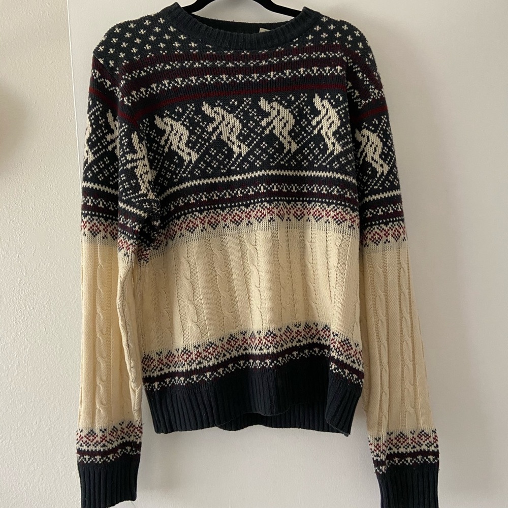 Steep Slopes Medium Christmas Sweater Acryllic